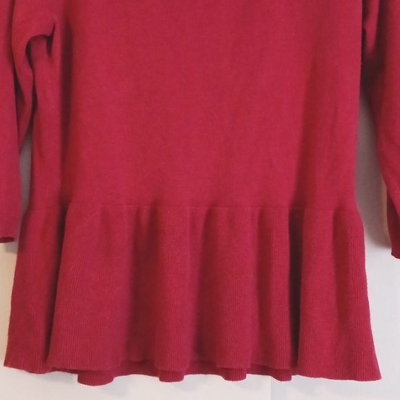 Time and Tru "Red Rum" Knit Topin Size Large (12-14) - Picture 3 of 7